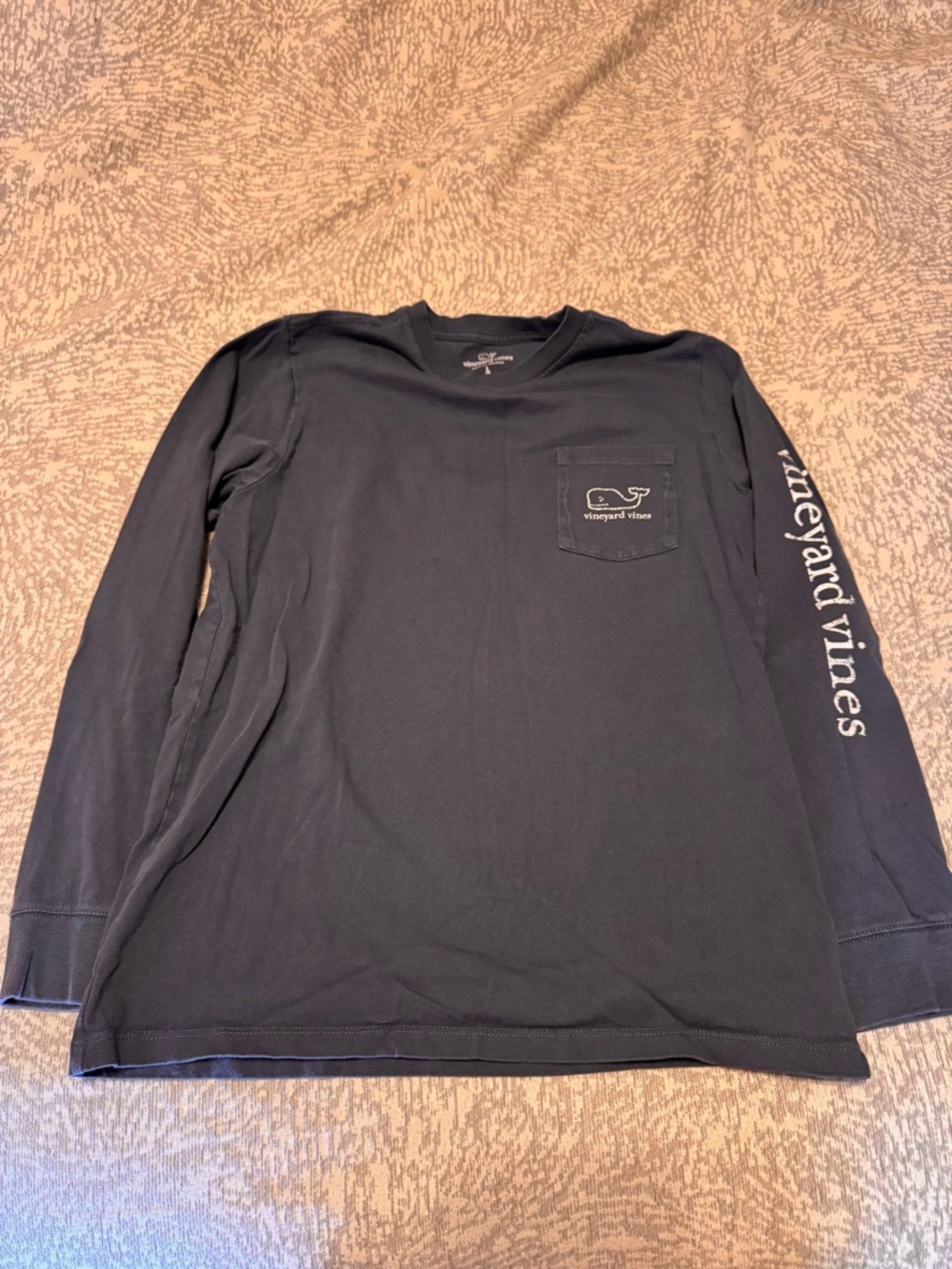 Vineyard Vines Long Sleeve Pocket Tee - Navy Blue